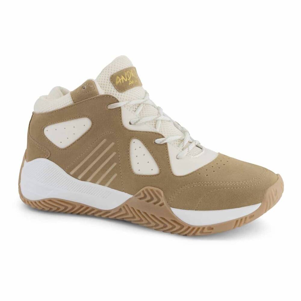 NEW ANDREA women's high top sneakers in honey